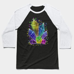 Galaxy Crystals Art Baseball T-Shirt